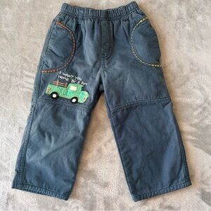 Hawatt toddler boys Lined cargo pants Small embroidered Country Cottage Prairie